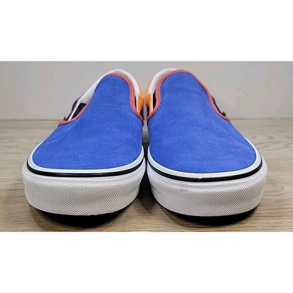 VANS Mix & Match Classic Slip-On Blue Suede Grape VANS Orange Check M 8/W 9.5 - Picture 11 of 14